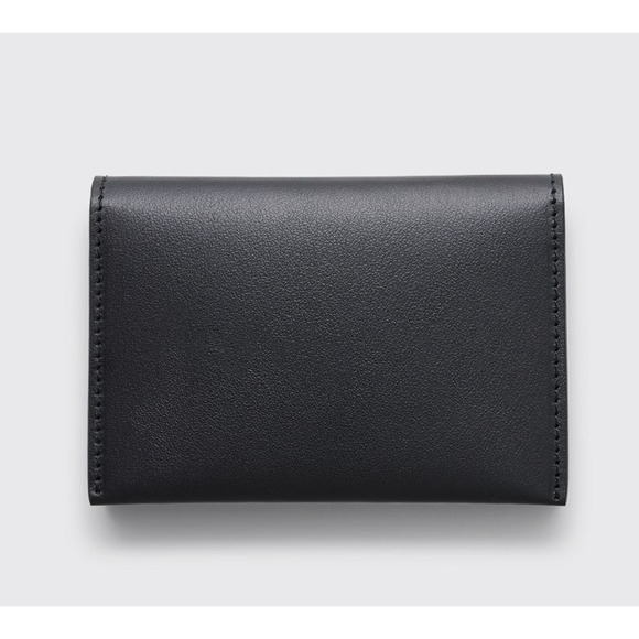 ACNE STUDIOS LEATHER CARD CASE WALLET BLACK - Picture 2 of 3